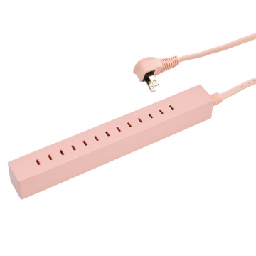 電源タップ 6.5個口 1.5ｍ ピンク [品番]00-1441