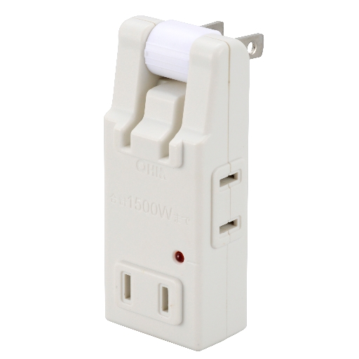 ピンプラグ付き 雷に強いプラグ収納式マイクロタップ 4個口 [品番]00-1969｜株式会社