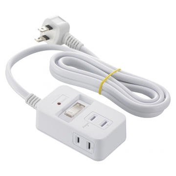 発煙ガード ブレーカー付きタップ 3個口 1.5m [品番]00-2581