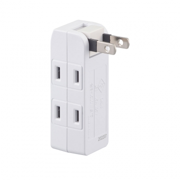 発煙ガードマイクロタップ4個口 白 [品番]00-2585