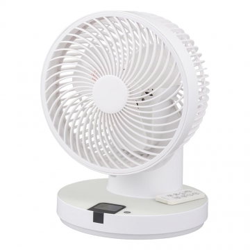360°首振サーキュレーター 静音 リモコン付き ホワイト [品番]00-6466