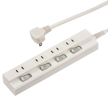 節電タップ 4個口 1m [品番]00-6917