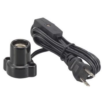 磁器レセップ E17 1.5mコード スイッチ付 ブラック [品番]00-7076