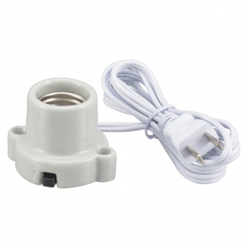 磁器レセップ E26 1.5mコード ホワイト [品番]00-7081