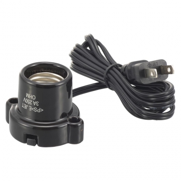 磁器レセップ E26 1.5mコード ブラック [品番]00-7082