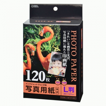 写真用紙 光沢 L版 120枚入 [品番]01-3252