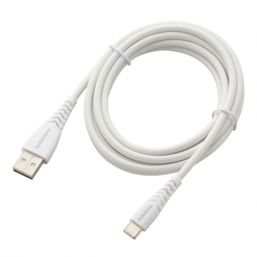 AudioComm USBケーブルA-C  2m 高耐久 ホワイト [品番]01-7264