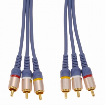 ビデオ接続コード ピンプラグ×3-ピンプラグ×3 5m [品番]01-7572