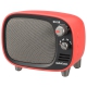AudioComm Bluetoothスピーカー レトロ レッド [品番]03-0395