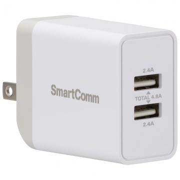 SmartComm USBチャージャー TypeA 2ポート [品番]03-3080