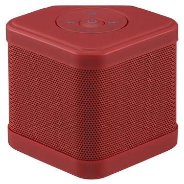AudioCommワイヤレスキュービックスピーカー レッド [品番]03-3179