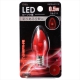 LEDローソク球装飾用 C7/E12/0.5W/クリア赤色 [品番]06-3205