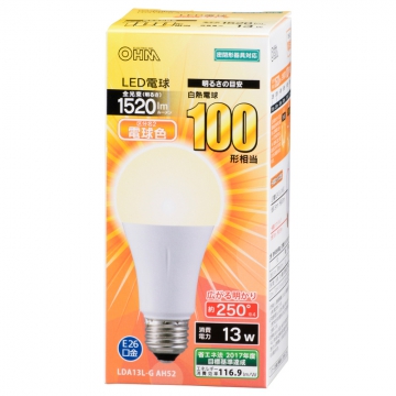 LED電球 E26 100形相当 電球色 [品番]06-3288