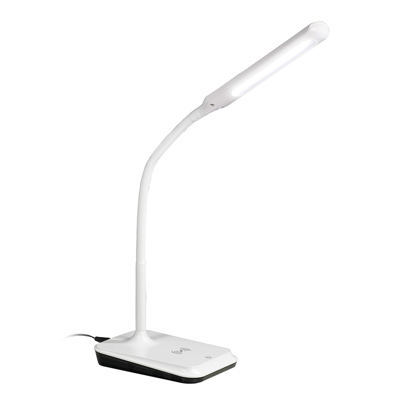 ワイヤレス充電機能付きLEDデスクライト ホワイト [品番]06-3730｜株式