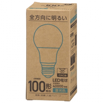 LED電球 E26 100形相当 昼光色 [品番]06-4983