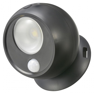 電池式センサーボールライト ブラック [品番]06-5259