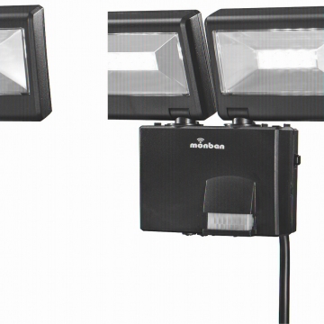 LED センサーライト2灯 コンセントタイプ [品番]07-8284