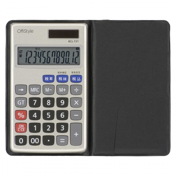 OffiStyle 税率電卓 手帳サイズ 12桁 [品番]07-8636