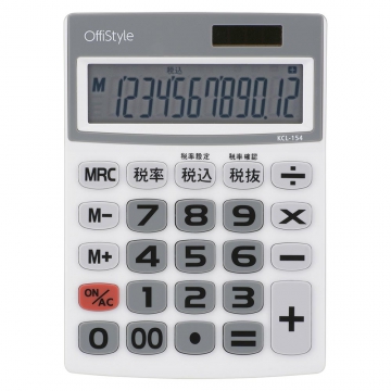 OffiStyle 税率電卓 大画面 12桁 [品番]07-8639