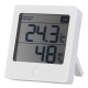 健康サポート機能付き デジタル温湿度計 白 [品番]08-0227