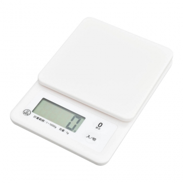 クッキングスケール 1kg計 ホワイト [品番]08-1454