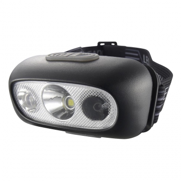 充電式 センサーＬＥＤヘッドライト 80ルーメン [品番]08-1659