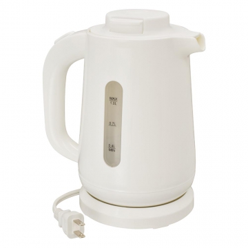 電気ケトル 1L 白 [品番]08-3337