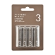 アルカリ乾電池 単3形 4本パック 茶 [品番]08-4167
