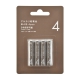 アルカリ乾電池 単4形 4本パック ブラウン [品番]08-4173