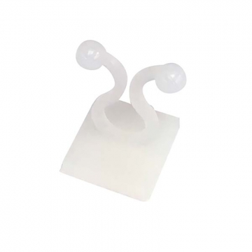 ベース付ツイストタイ 白 6個入 内径φ8.6mm [品番]09-1677