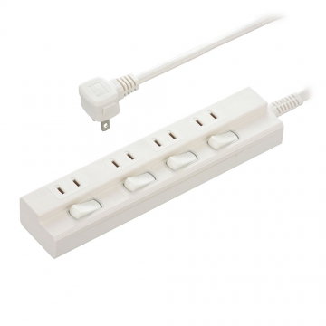 節電タップ 4個口 1m [品番]00-1548