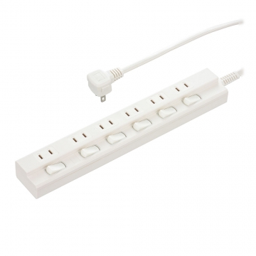 節電タップ 6個口 1m [品番]00-1549