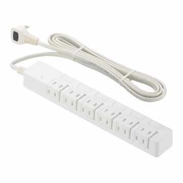 雷ガード付き電源タップ 6個口 3m?白 [品番]00-1665