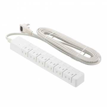雷ガード付き電源タップ 6個口 5m?白 [品番]00-1666