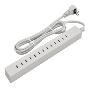 電源タップ 6.5個口 1.5m グレー [品番]00-1670