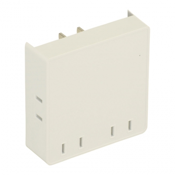 雷ガード付き4個口スクエアタップ 白 [品番]00-1766