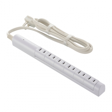 回転スリムタップ 雷ガード付き 6個口 1.5m [品番]00-7089