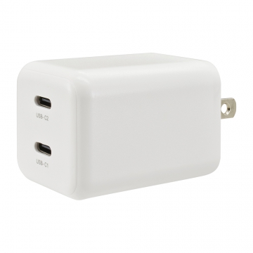 AudioComm PD対応 AC充電器(Type-C+Type-C搭載) [品番]01-7368