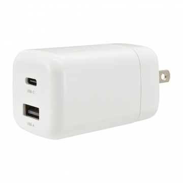 AudioComm PD/QC3.0対応 AC充電器(Type-A+Type-C搭載) [品番]01-7369