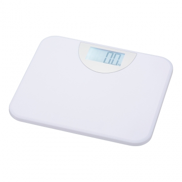 デジタル体重計 大画面バックライト付き ホワイト [品番]08-1248