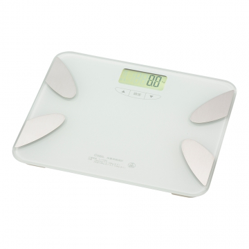 体重体組成計 バックライト付き ホワイト [品番]08-1621