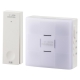 monban CUBE II ワイヤレスチャイムセット 自家発電式押しボタン送信機+光フラッシュ電池式受信機 [品番]08-1902