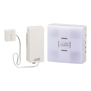 monban CUBE II ワイヤレスチャイムセット 扉センサー送信機+光フラッシュ電池式受信機 [品番]08-1906