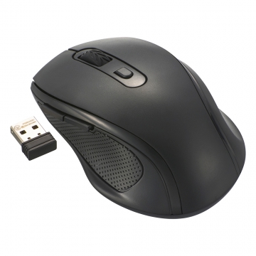 PCGEAR 無線光学式マウス Mサイズ ブラック [品番]01-3608