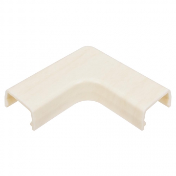 モール用曲がり0号 木目ホワイト [品番]09-2710