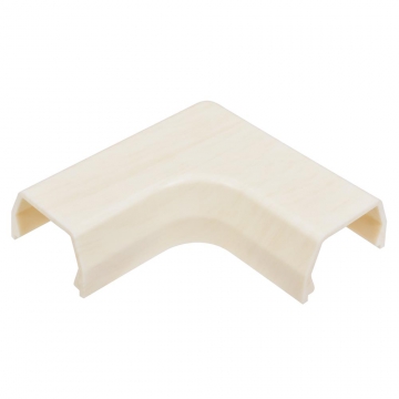 モール用曲がり1号 木目ホワイト [品番]09-2711