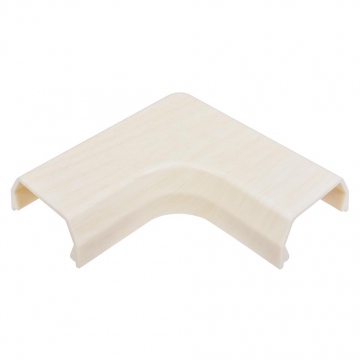 モール用曲がり2号 木目ホワイト [品番]09-2712