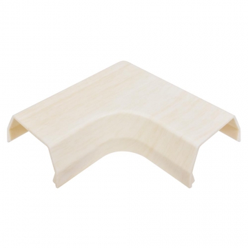 モール用曲がり3号 木目ホワイト [品番]09-2713