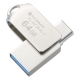 PCGEAR Type-C&Type-A対応 USBフラッシュメモリ 64GB シルバー [品番]01-3932